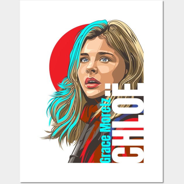 Chloë Grace Moretz Vector Wall Art by Laksana Ardie Store